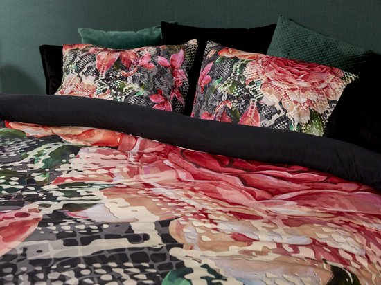 Senzai Snakeflower Dekbedovertrek - Lits-jumeaux - 240x200/220 cm - Zwart van Senzai — afbeelding 3