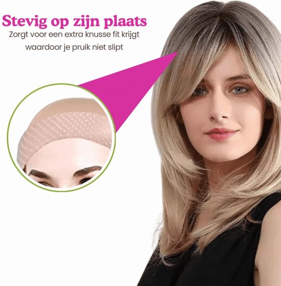 Guardian Beauty Pieces de 2 bandeaux en silicone pour perruque – Bandeau réglable en Siliconen – Bandes No pour perruque – Support de perruque sans couture pour hommes et femmes, Sport et Yoga (marron clair et jaune)