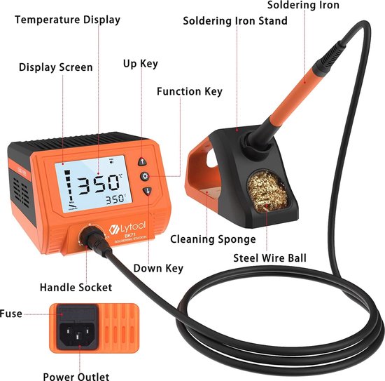 Digitaal soldeerstation, BK969D T12 Soldeerstation For Telefoonreparatie Intelligente Constante Temperatuur Loodvrij Lasstation Soldeertingereedschap met temperatuurregeling