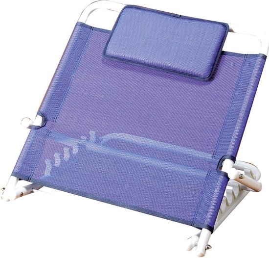 Garcia - Rugsteun voor in bed - inclusief kussen - verstelbaar in 5 standen - Blauw