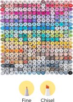 Ohuhu - Alcohol based Art markers - Fine & Chisel - set van 320 + Blender + etui