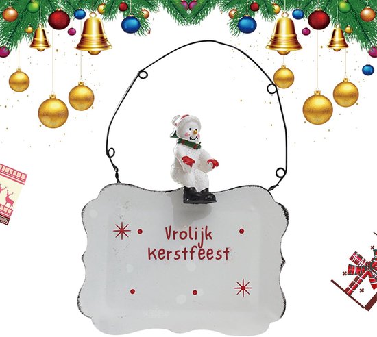 Set van 12 gebreide kerstboomhangers, kerstdecoratie, kabouter