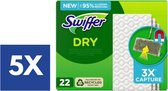 Chiffons de recharge pour nettoyage à sec Swiffer - 110 pièces (5 x 22 chiffons) - Antistatique - Chiffons Swiffer