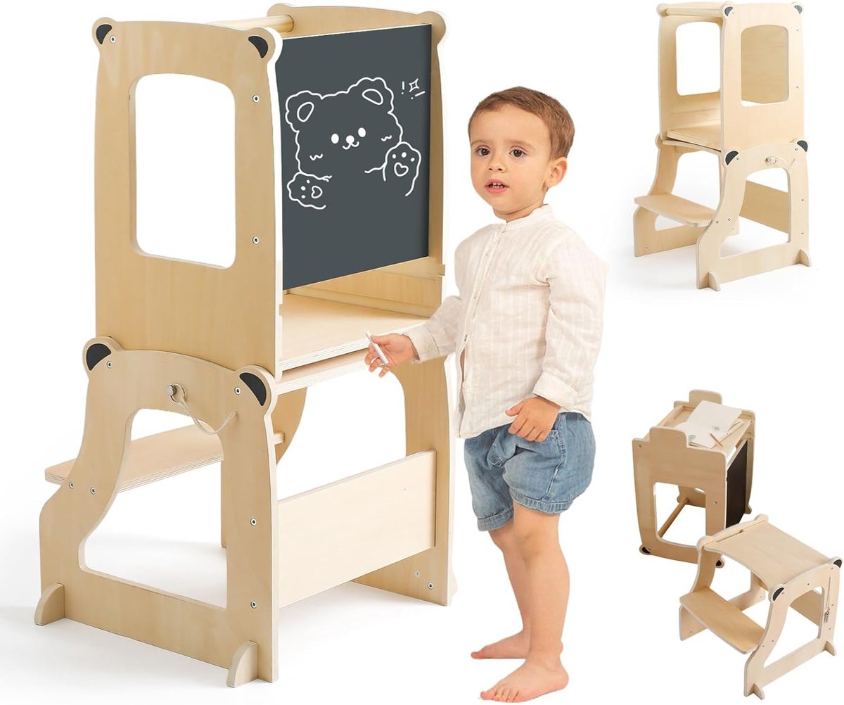 Solacis Leertoren opvouwbaar - Montesorri - Learning tower - Leertoren - Keukenhulp - Must have!