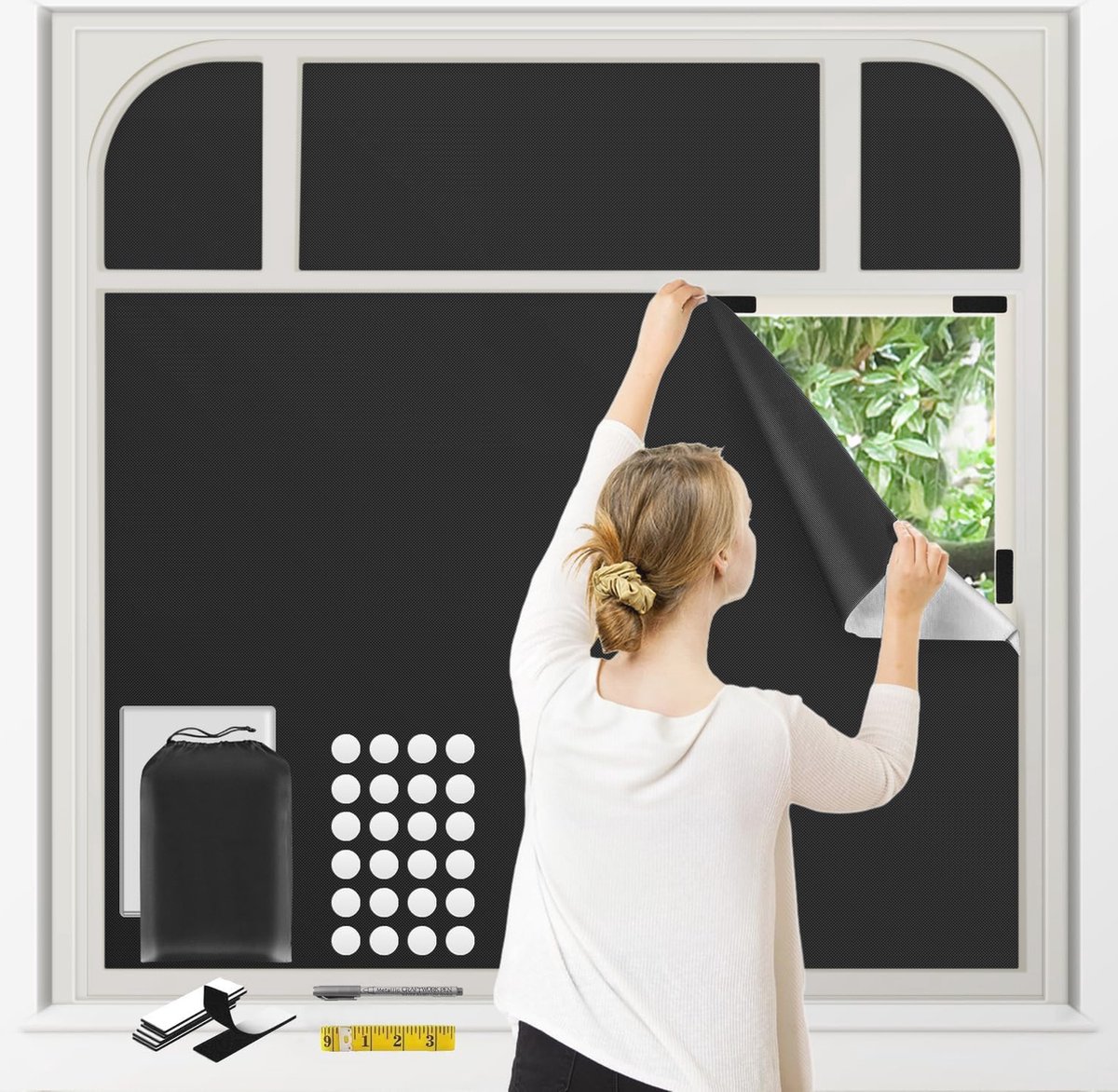 ELSA semi-verduisterend gordijn donker taupe 150 x 260 cm
