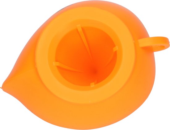 Siliconen Citruspers - Citroenpers - Handmatig - Handig en compact - Met een schenktuit zodat je makkelijk kan inschenken Heeft oor - 100ML - Oranje van Merkloos — afbeelding 4