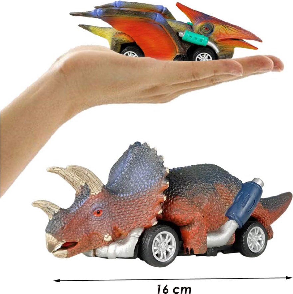 Joyage Dinosaurus auto speelgoed jongens - Jurassic Speelgoed autos jongens speelfiguren - Peuter speelgoed 2 jaar Dino speelgoed auto Dinosaurus kinderspeelgoed 3 jaar - Jongens Speelgoed Meisjes speelgoed 4 jaar kleuter speelgoed 5 jaar open ended — afbeelding 4