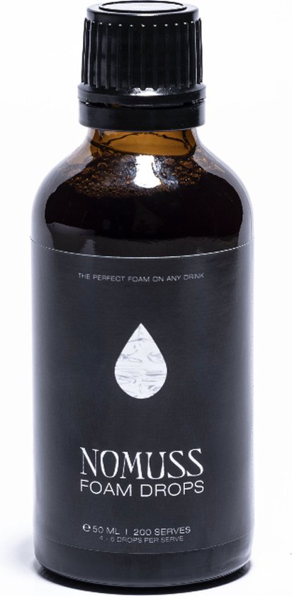 Nomuss Cocktail Foam drops | Vegan | Schuim voor Cocktails en Mocktails | Alcoholvrij | Alternatief voor eiwit | 100% plantaardig | 200 serves | 4 tot 6 druppels per serve