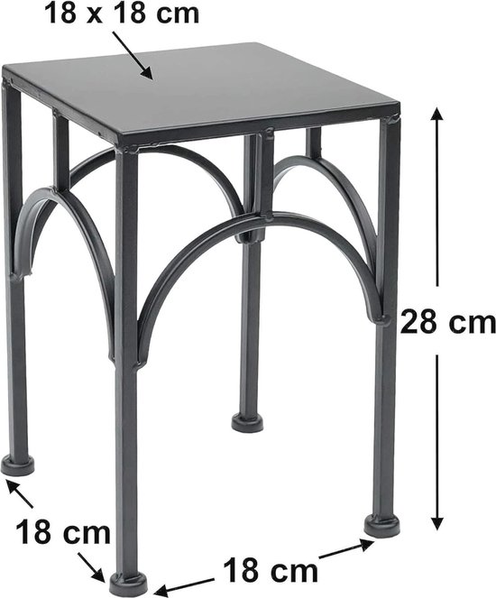 tectake® Mozaïek Bloemenkruk - Ronde Bijzettafel met Steenmozaïk - 30 cm - Diverse