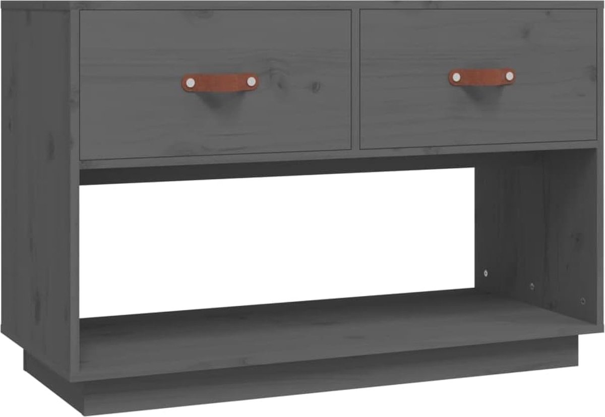 Massief Houten TV-Kast - Grijs, 90 x 40 x 60 cm - Modern en Duurzaam