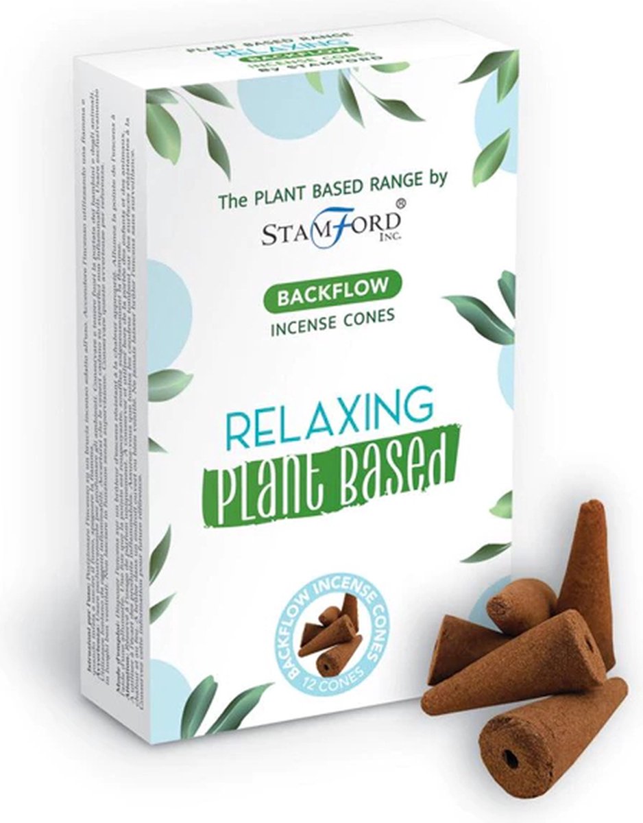 Backflow Wierook kegels - Relaxing - 12 Stuks - Plantaardig - Vegan - Plant Based - Incense Cones - Waterval Wierook