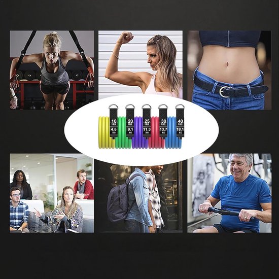 Elastische Trainingsband voor Thuisgymnastiek - Draagbare Fitness Accessoires voor Volledige Lichaamstraining — afbeelding 4