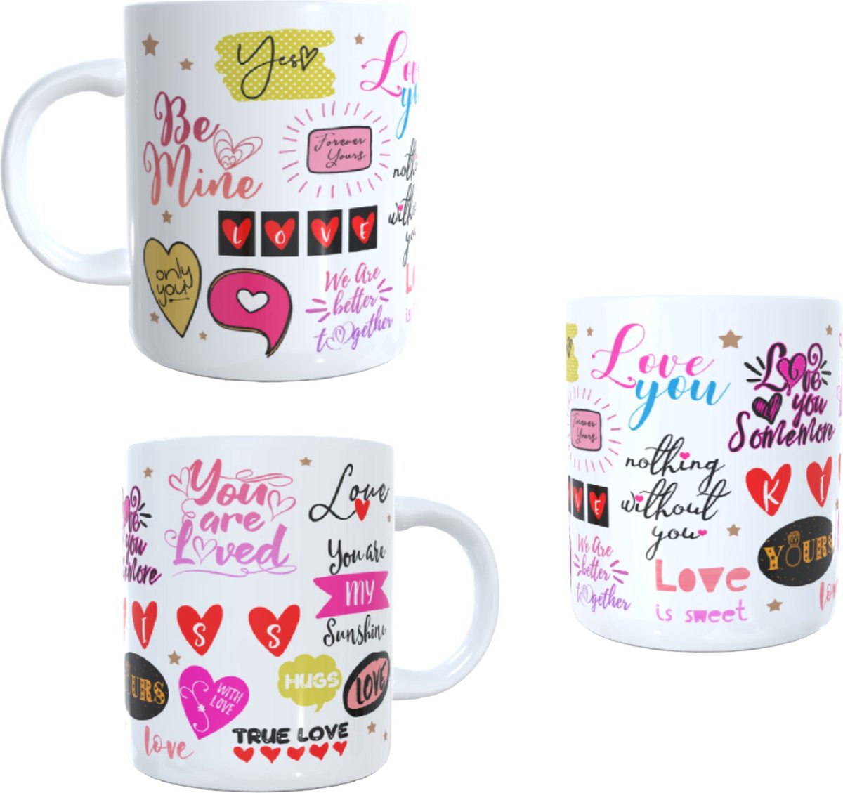 Koffie beker - thee mok - Valentijn - liefde - Be mine - Love you
