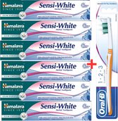 Himalaya Herbals Sensi White Tandpasta - 6 x 75 ml - Speciaal Voor Gevoelige Tanden - Vegan Toothpaste - Tandpasta Zonder Fluoride en Parabenen - Tandpaste Voordeelverpakking
