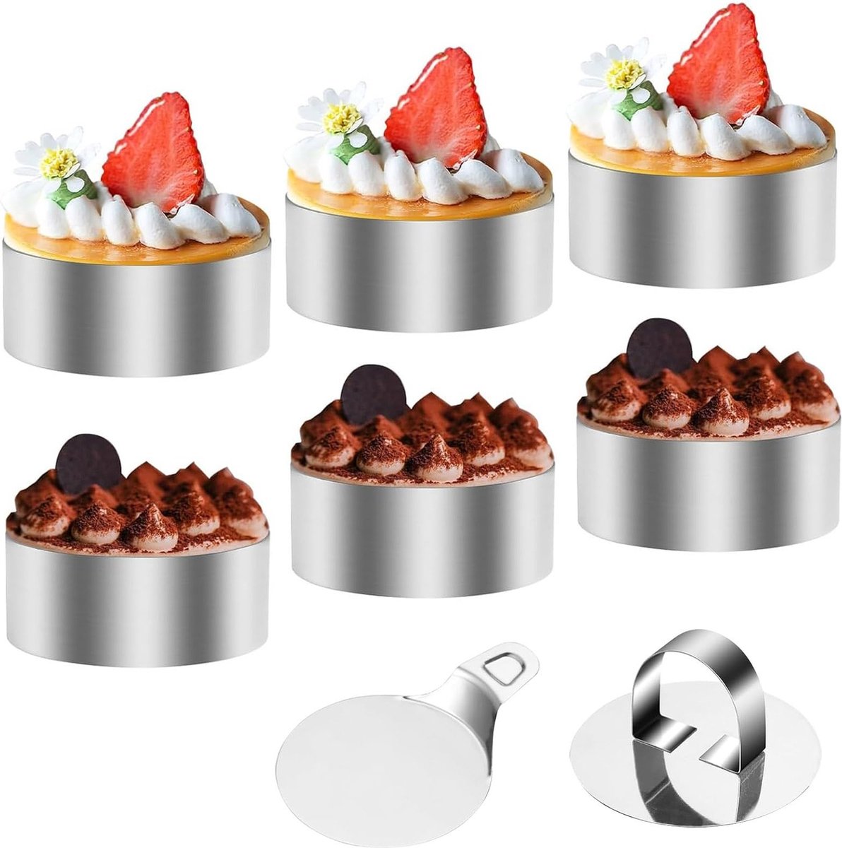 Goodivery ® Dessert- en Voedselringen Set van 6 Stuks voor Creatieve Keukencreaties