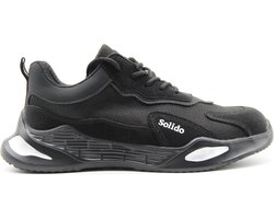 Solido Veiligheidsschoenen - Werkschoenen - Stalen Neus - Sneaker - Ademend en licht design - Maat 40