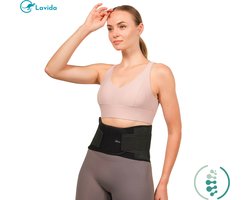 Lavida®Rugbrace Onderrug- Waisttrainer-Rug Corrector-Houdingcorrectie-Verstelbaar-Afslankband- Man&Vrouw - Large -Zwart
