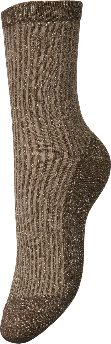 Pieces Glitter dames sokken 1-paar - streep - DSS17151110 - Beige