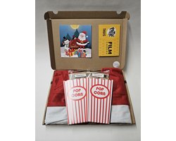 Kerst Movie Pakket | voor het hele gezin | 4 kerstmutsen + 2 smaken popcorn + Pathe Thuis bon | Mystery Card 'Merry Christmas' met persoonlijke (video)boodschap | Kerstpakket | Filmpakket