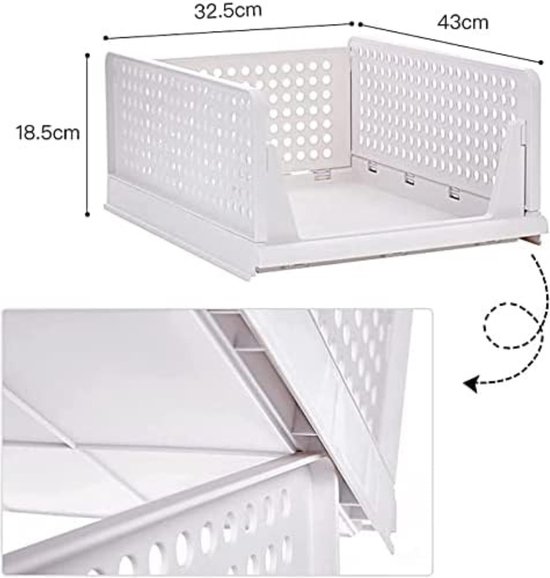 DIMJ Lade Organizer Laden Organisatiesysteem - Sokken Organizer Opvouwbare Kast Organizer, Kledingkast Organizer voor Sokken, Stropdassen, Riemen, 4 Stuks (Wit DIMJ Lade Organizer Laden Organisatiesysteem - Sokken Organizer Opvouwbare Kast Organizer, Kledingkast Organizer voor Sokken, Stropdassen, Riemen, 4 Stuks (Wit