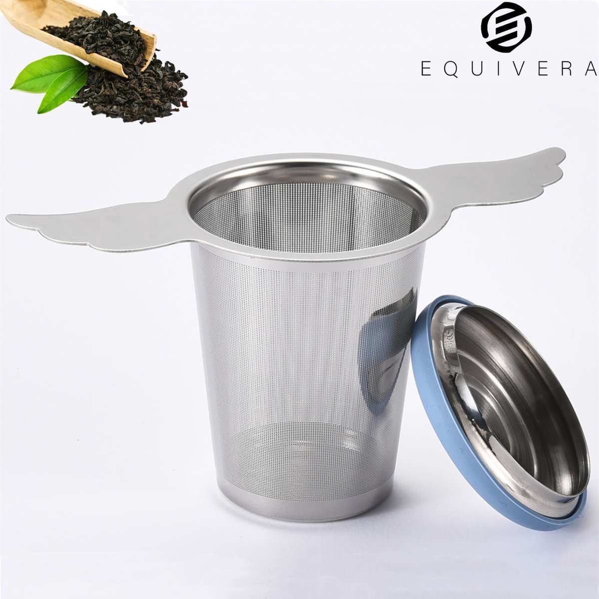 Equivera Theehouder voor Losse Thee - Thee Zeef - Theezeef - Theezeefjes voor Losse Thee