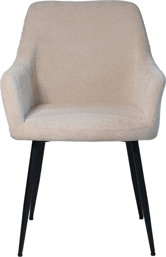 Chaise de salle à manger Annabel de Giga Meubel - Tissu beige - Hauteur d'assise 47 cm - Set de 2