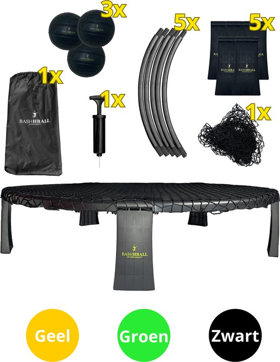 BashhBall© - 3 Kleuren - Roundball - Smashball - Roundnet - Geschikt Voor Spikeball