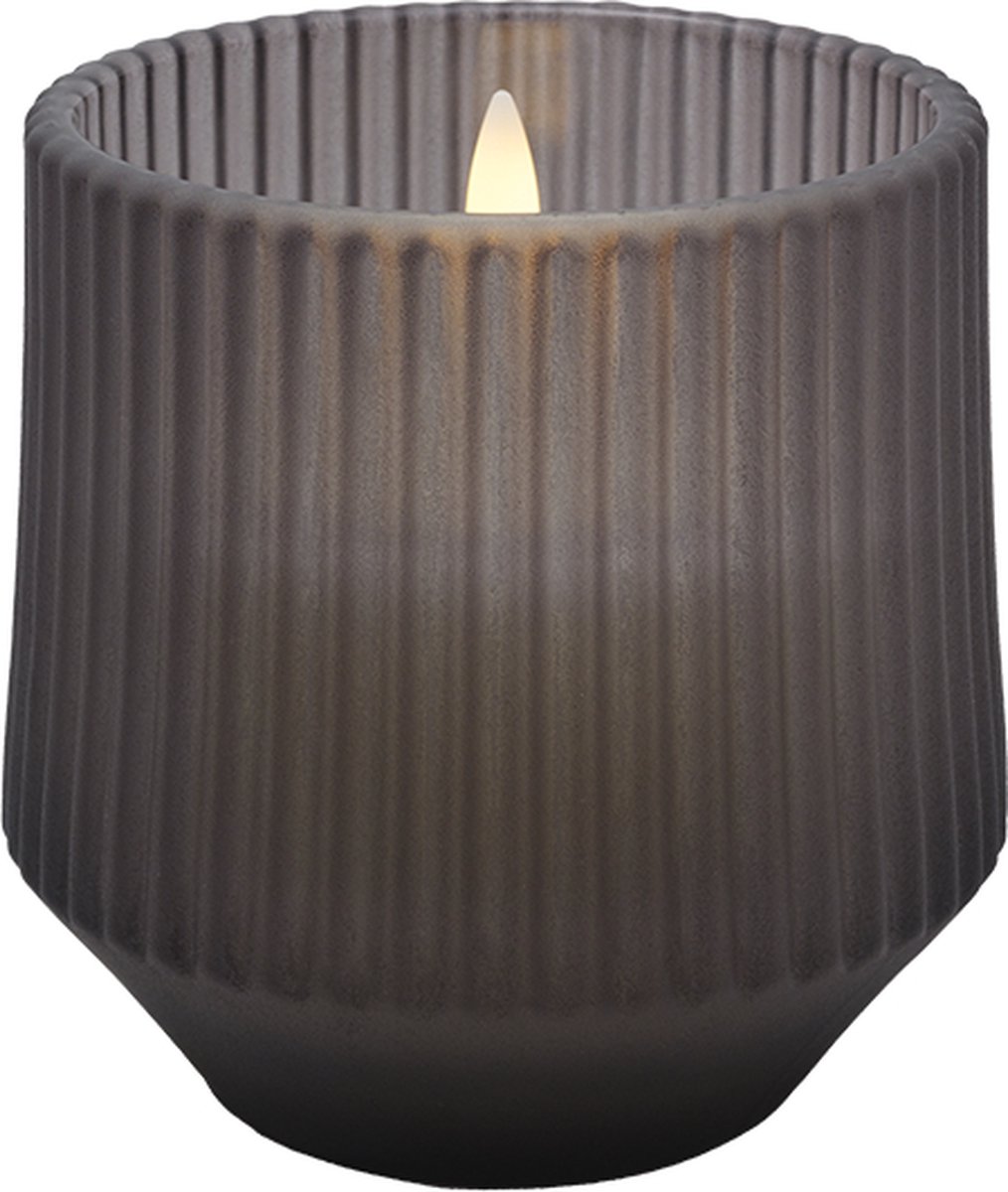 Uyuni Lighting - Led geur kaars - Grijs - 8.5 cm x 9.5 cm