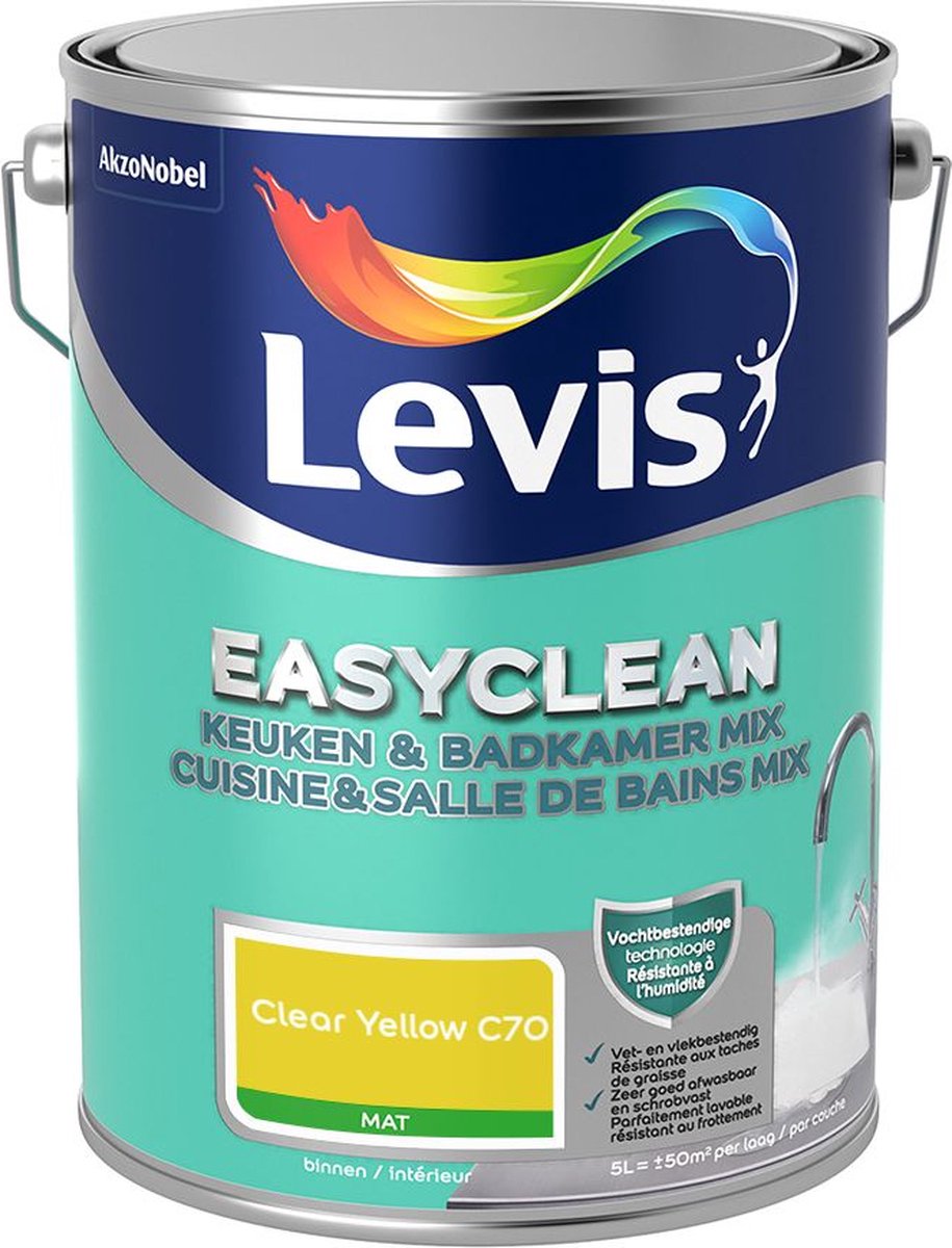 Levis - Easyclean Keuken & Badkamer Mix - Clear Yellow C70 - Mengverf - 5 L