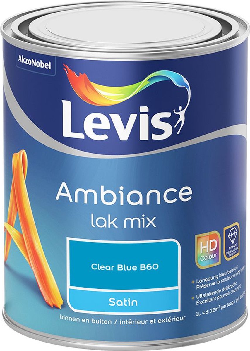 Levis - Ambiance Lak Satin Mix - Clear Blue B60 - Mengverf - 1 L