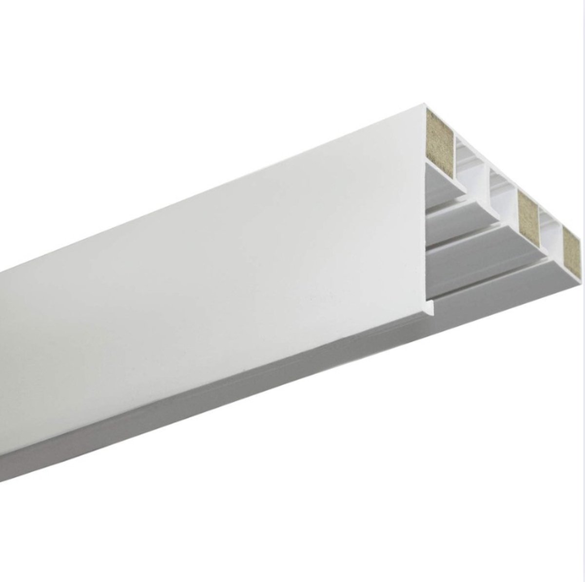 8631 Gordijnrail met deksel, wit, 150 cm