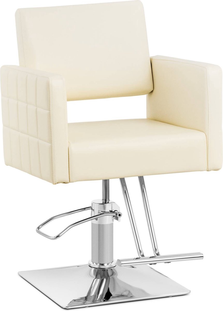 Goedkoopste physa - Kappersstoel met voetsteun - zithoogte 45 - 55 cm - 150 kg - crème