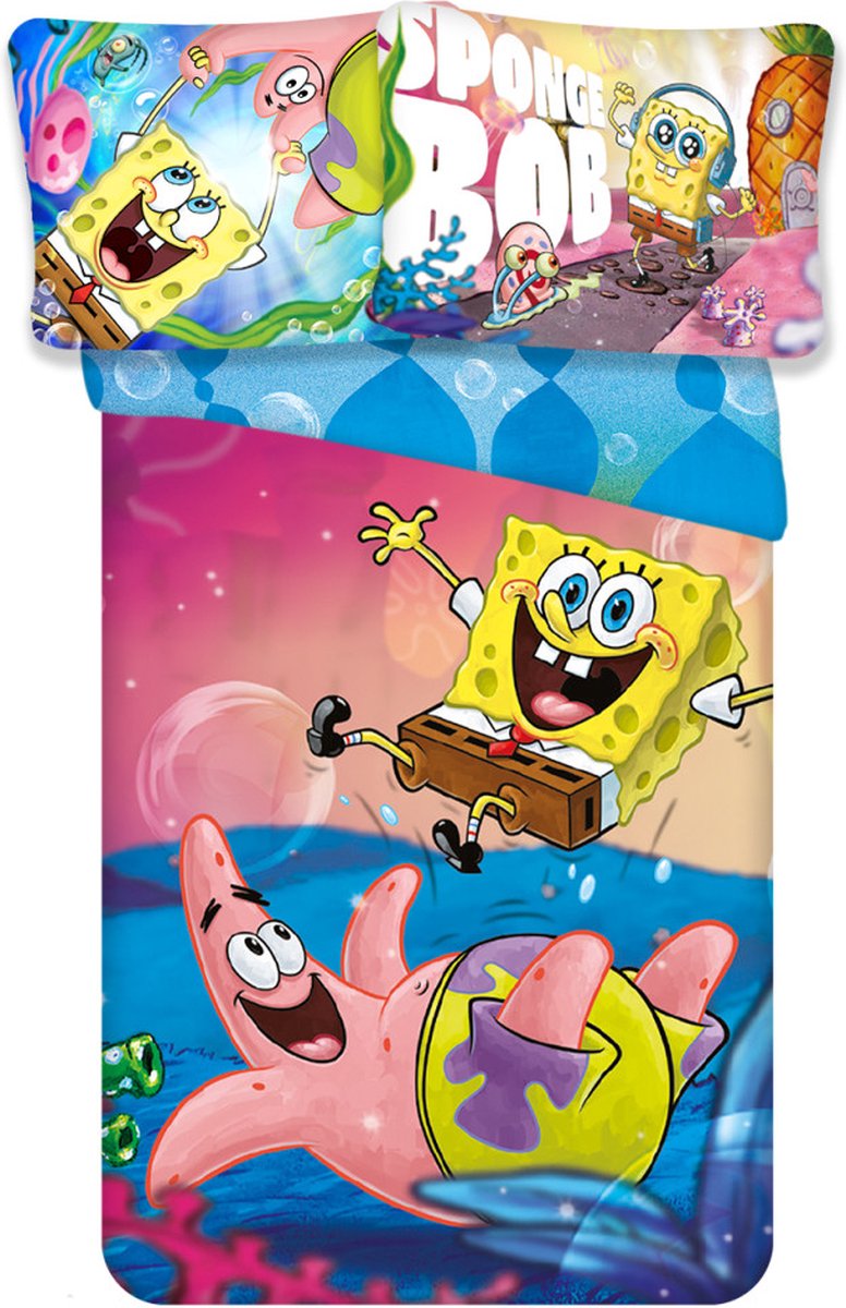 SpongeBob Dekbedovertrek Spongebob & Patrick 140 x 200 cm