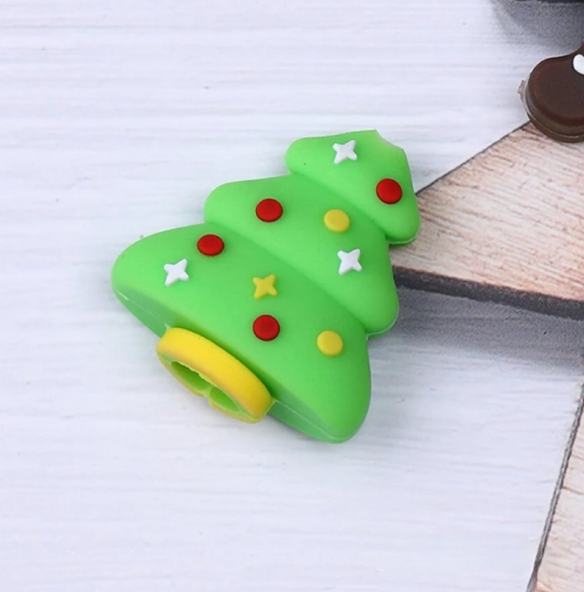 H.A.M.A. - Kabel beestje - Cable muncher - Cable bite - Kabel plug beschermer – (nr.3) Christmas Tree / Kerstboom - X-Mas Kerst Christmas - IPhone / Android Mobiele Telefoon – volwassenen jeugd kinderen – unisex – casual feestdagen winter