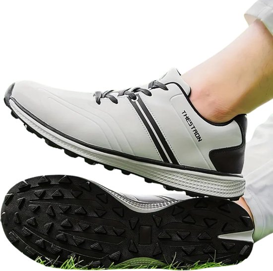 Nivard Golfschoenen Heren - Golfkleding - Golfschoenen Antislip - Waterdicht - Golfen - Wit/Zwart - 45 van Merkloos — afbeelding 2