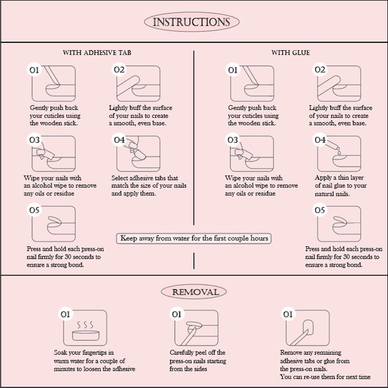 Appuyez sur les ongles - Presse faite à la main sur les Ongles - Ongles ronds courts à motif coloré - Starburst Splash - Taille S