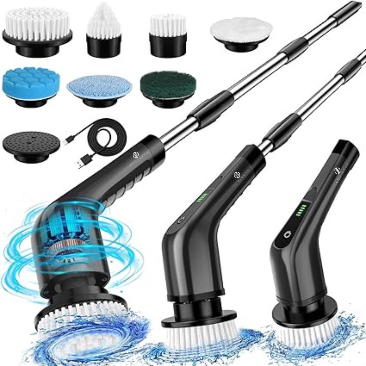 Goedkoopste Equivera Elektrische Spinschrobber- Spinning Schrobber - Elektrische Spin Schrobber - Draaiende Schrobber - Elektrische Schrobber - Schrobmachine - Poetsmachine - Schrobber - Elektrische Schrobborstel - Scrubber - Boenmachine - Spinscrubber - Elektri