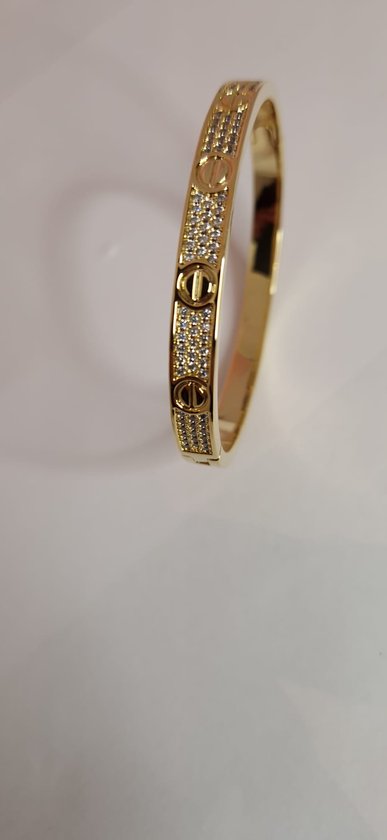 EHH BEAUTY - Bracelet couleur or avec pierres de zircone - Bracelet de Luxe - Bracelet