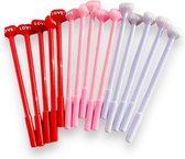 Stylos à bille Kinky Pleasure Heart Love - Lot de 3