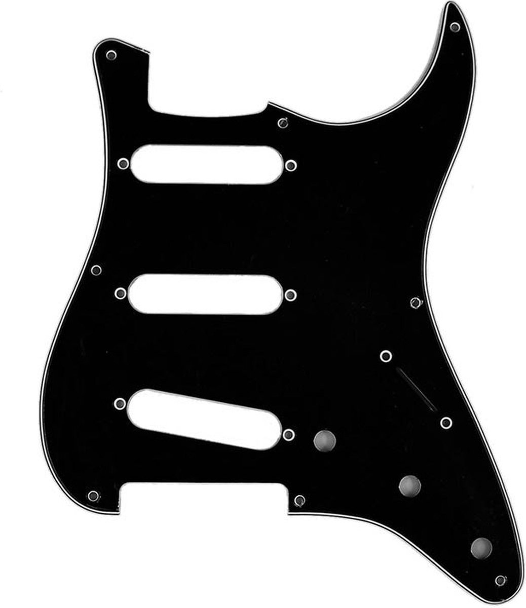 Fender 991358000 pickguard ‘57 Vintage Strat, SSS, 8 screw holes, 3-ply, black