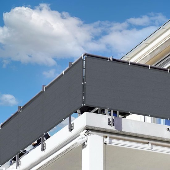 Sunnylaxx Balcon Privacidad 90x300cm Antracita, Pantalla De Privacidad Balcon Protección PES, Incluye Bridas para Cables Sunnylaxx Balcon Privacidad 90x300cm Antracita, Pantalla De Privacidad Balcon Protección PES, Incluye Bridas para Cables