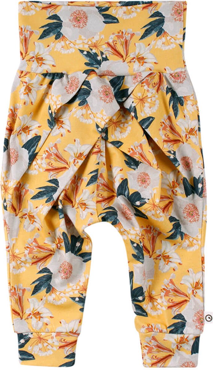 Müsli Bloom Pants - Broek - Baby - Meisje - Bloemen - Geel - Maat: 80