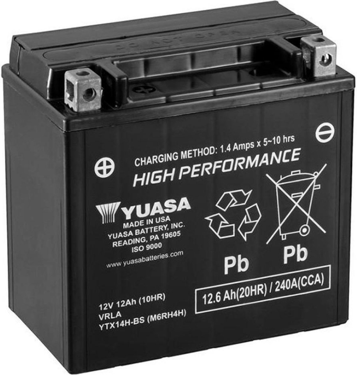 accubatterij yuasa voor motorfiets harley davidson 1130 vrsc v-rod 2002 tot 2006 nieuw