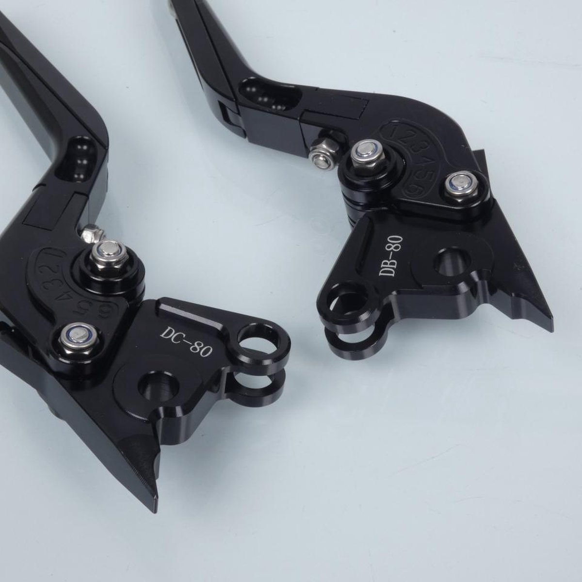 Levier frein droit Myra pour Moto Ducati 998 Biposto 2002 à 2003 alu CNC noir / paire Neuf