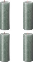 Bougies Bougies cylindriques Bolsius Shimmer 4 pcs rustique 190x68 mm bleu oxyde
