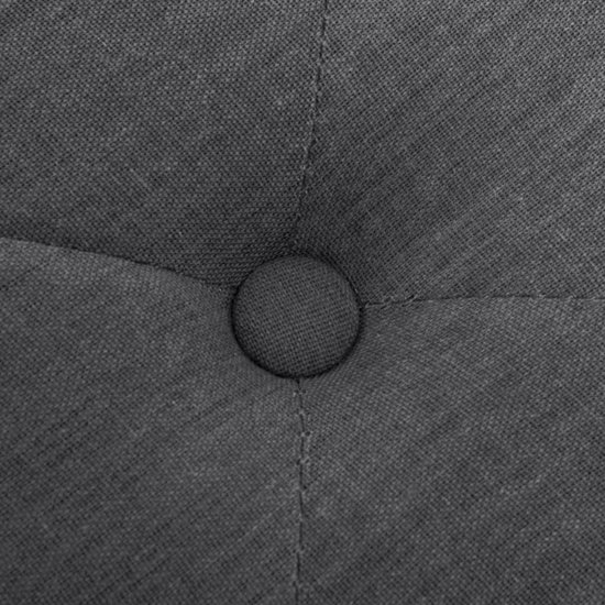 The Living Store Canapé Antique - Rembourré - 150x40x48 cm - Gris foncé