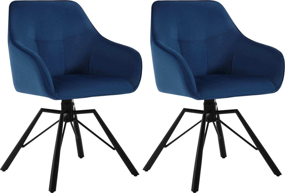 MazrekuHome® - Eetkamerstoelen met armleuning - Eetkamer stoelen set van 2 - Comfortabel -