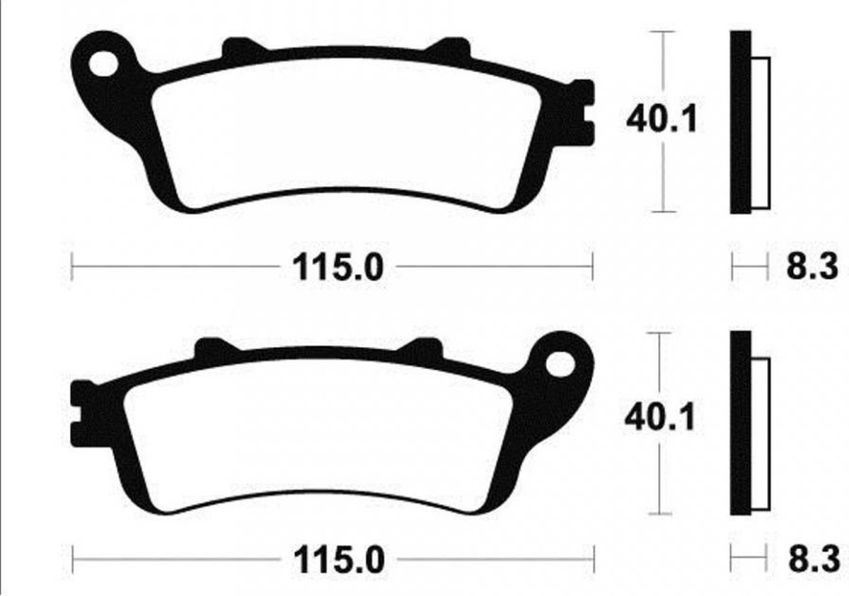 bendix remblokje voor motor honda 1000 varadero 1998 tot 2008 mr236 nieuw