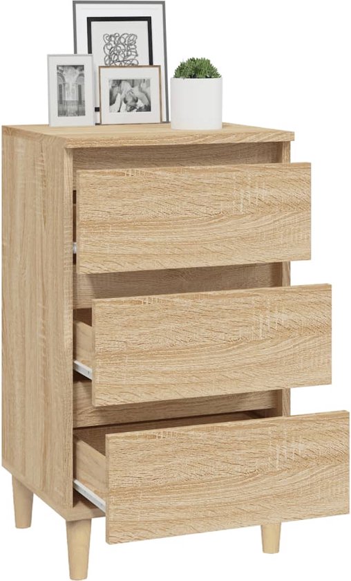 vidaXL Bedframe zonder matras bewerkt hout sonoma eikenkleur 100x190cm
