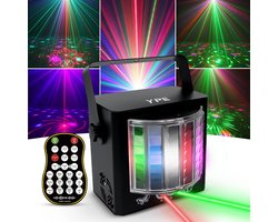 YPE® Discolamp - Party Lights - Disco licht - Party Laser - Mini Butterfly Lamp - LED's en Lasers - Afstand bestuurbaar en Geluid gestuurd